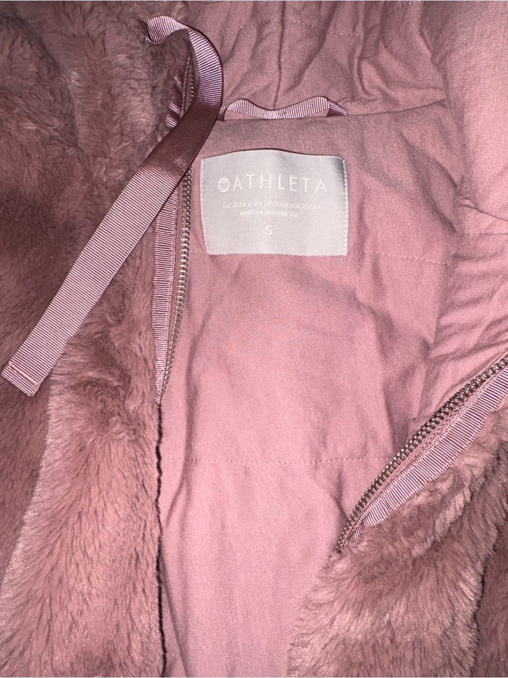Athleta Plush Zip-Up Jacket in Dusty Rose - Picture 7 of 7